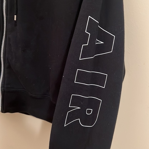 Nike Air Cropped Zippered Sweatshirt in Black - Picture 6 of 8